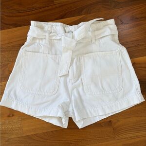 DL1961 High Waist White Women's Shorts with Belt